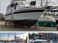 Photos courtesy Mike MartelProblems come in various guises: the 55-foot motor yacht (top); the Lagoon 42 cat (above left); and a Mainship 35 (above right). Photos courtesy Capt. Michael L. Martel
