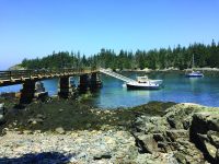 Photo by Tim PlouffThe mail boat dock in Duck Harbor, Acadia National Park, Isle au Haut. There's a trailhead further up the cove.