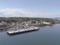 Eastport's rebuilt downtown breakwater. There is also an industrial terminal at South End. Photo by Scott Snell, Blount Small Ship Adventures