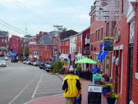 A gander down Bow Street in Portsmouth, which, especially on a nice day, always bustles with activity.