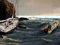 A good Samaritan tosses the stranded sailor a towline. But would it be enough?