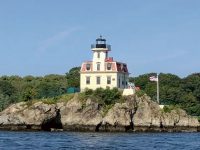 Ponham Rocks Light, in the Providence River. Photo courtesy Roger Kalenbach