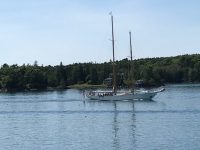 Schooner EROS in Fox Island Thorofare