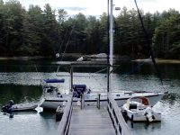 Photo by Tracy AdamsThe author's 35-foot Ericson sloop. On a trip from Maine to Baltimore aboard the boat, the author received urgent news regarding her health. Should she continue south or head home?