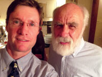 Photo by Bob MugglestonDavid (right) and me several years ago. David’s monthly column slot will, for the foreseeable future, be inhabited by Christopher Birch.