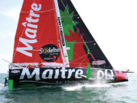 Photo courtesy Stéphanie Gaspari/Vendée GlobeThe high-flying, Verdier-designed Class40 Maître CoQ IV, which was originally designed for the 2016 Vendée Globe.