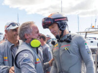 Photo courtesy Luna Rossa Prada Pirelli TeamItaly's excellent driver, Jimmy Spithill (right), is Australian. 'Nuff said.