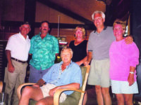Photo by Carol PiermonteDodge Morgan center, L-R: Gene Piermonte, Gordon Bailey, Debbie Bailey, Homer Shannon, Dee Shannon.
