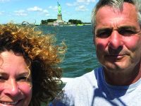 Photos courtesy Mark BarrettOur goal was the iconic Statue of Liberty in New York Harbor. But along the way we made sure to enjoy restaurants and waterholes, examples of which can be seen above and to the right.