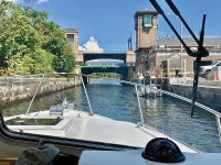 Traveling through the Craigie Canal heading for the drawbridge.Photo by Rand Peck