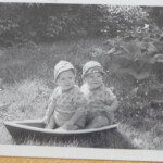 His two young sons in one of his first models.