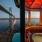 As a 2003 graduate from Roger Williams University and a Aquidneck Island resident post-diploma, I’ve always been intrigued by Bristol Ferry Lighthouse with its unique peninsula position on Mount Hope Bay. You, too, can experience this lovely gem as a clean, comfortable and reasonably priced Airbnb rental! It hosts stellar panoramic views that showcase four bridges on a clear day.